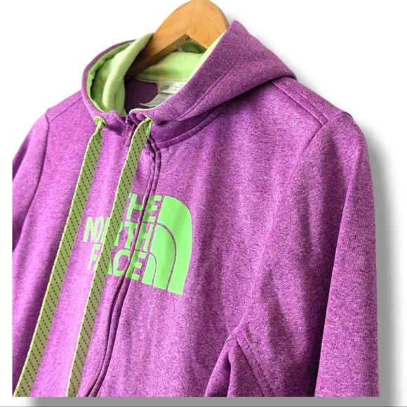 The North Face Full Zip Hoodie in Y2K Pink and Green: Women's Medium - Picture 3 of 10